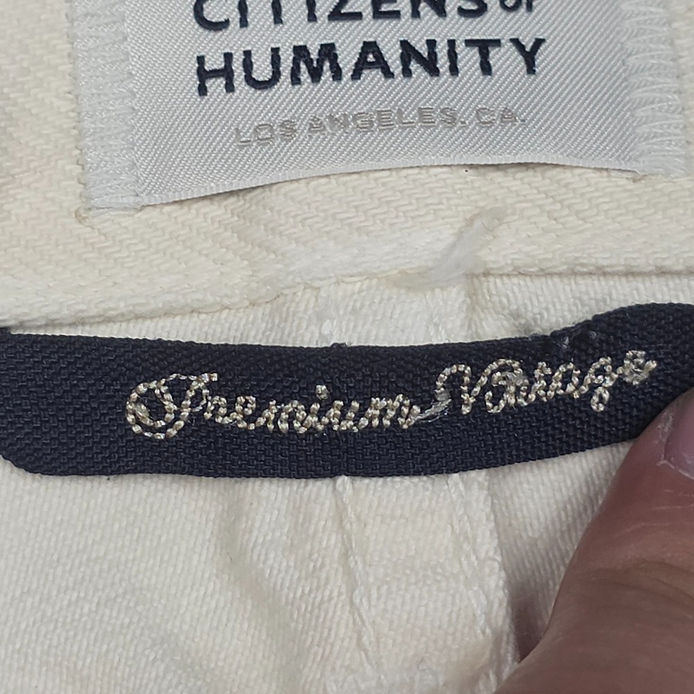 Citizens of Humanity Gaucho Trousers Pants Women's 28 Ivory Wide Leg NWT *Marks - Picture 9 of 16